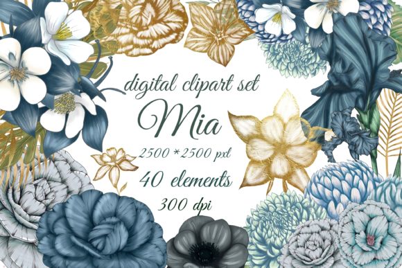 Blue Flowers Wedding Flowers Clipart: A Comprehensive Evaluation of The Mia Set