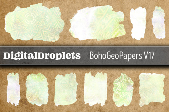 Boho Geo Papers Vol. 17 Brush Strokes