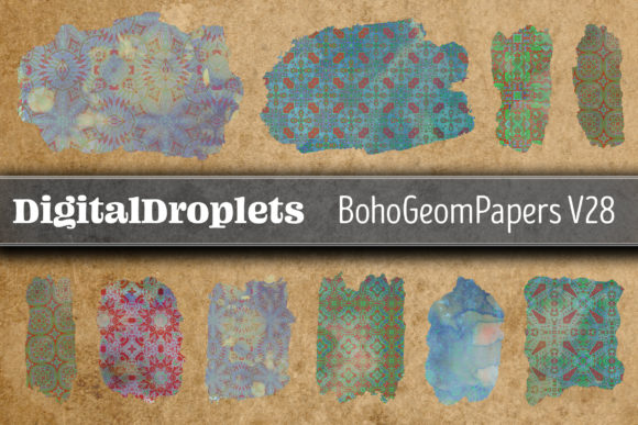 Boho Geo Papers Vol. 28 Brush Strokes