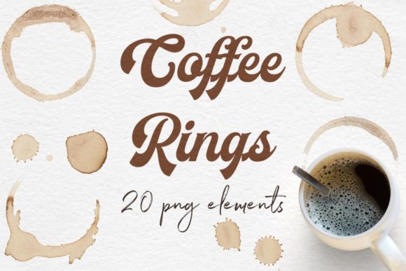 Coffee Rings Clipart, Coffee Stains: The Perfect Touch for Creative Projects