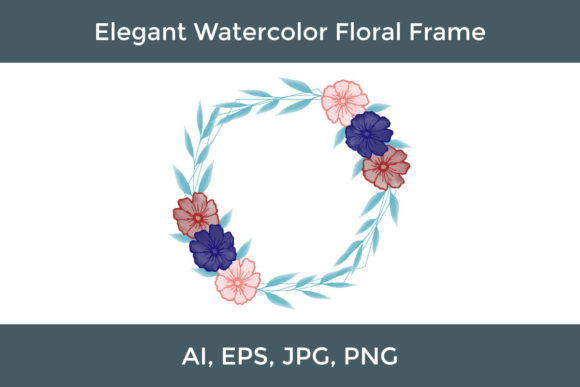 Floral Frame Decoration for Creative Projects