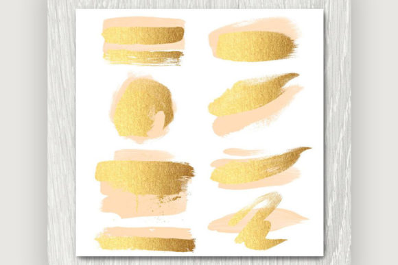 Gold and Peach Brush Strokes Clipart: Elevating Your Visual Storytelling