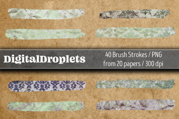 Golden Damask Dust V11 Brush Strokes