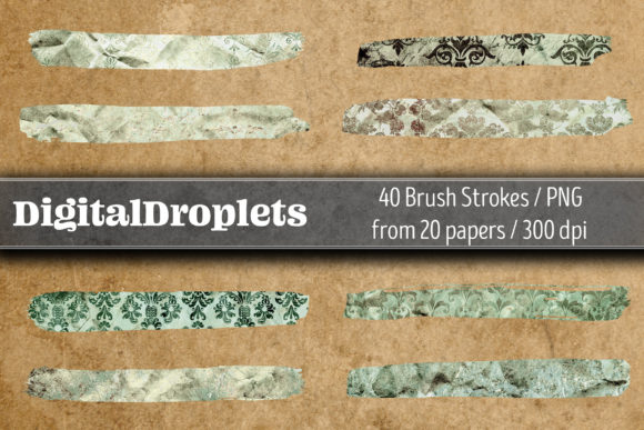 Golden Damask Dust V22 Brush Strokes: Elevating Digital Designs with Textured Elegance