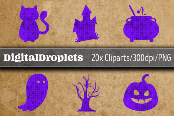 Halloween Papers CLIPART SET Vol. 26.17: A Cohesive Design Solution for Your Spooky Projects