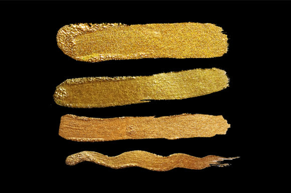 Handmade Golden Brush Stroke Collection