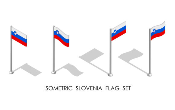 Isometric Flag of Republic of SLOVENIA I: A Dynamic Visual Asset for Modern Design