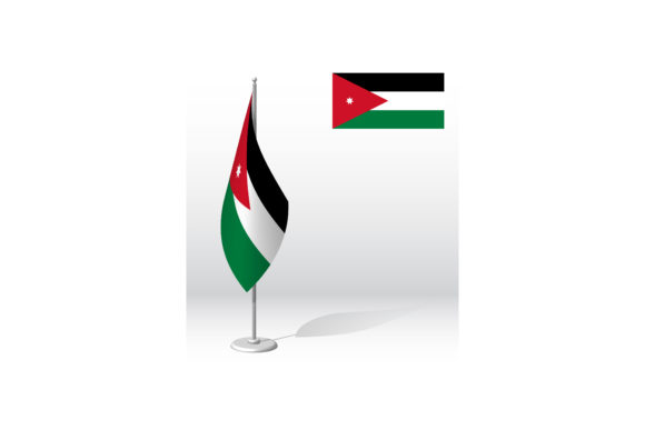 JORDAN Flag on Flagpole for Registration: A Symbol of Sovereignty and Welcome