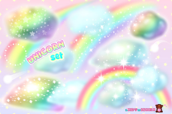 Magic Unicorn Clouds Set: Elevate Your Visual Design