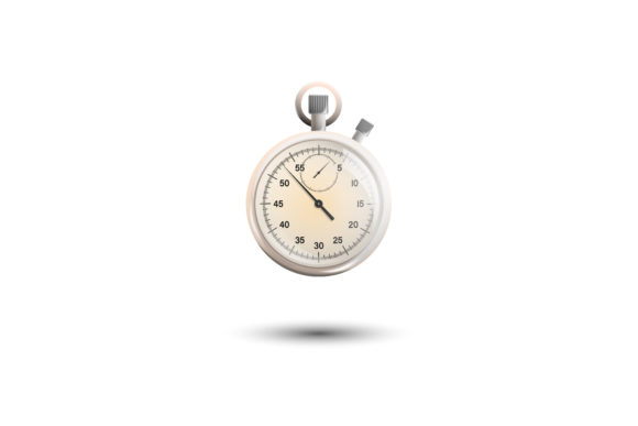 Realistic White Gold Mechanical Stopwatch: Elevating Visual Precision