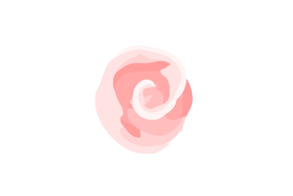 Red Spiral Wave Watercolor Design