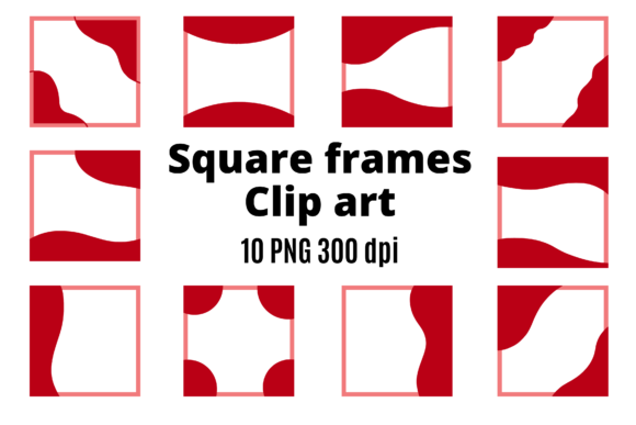 Square Frame Red for Creative Projects