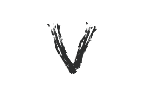 The Artisanal Edge: Integrating Letter V Hand Drawn Brush Watercolor into Modern Brand Identity