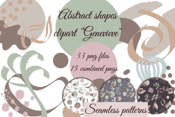 Transform Your Creative Projects with The Genevieve Set of Abstract Shapes Modern Art Clipart