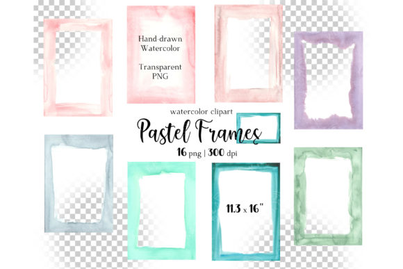 Watercolor Frames Clipart for Creative Projects
