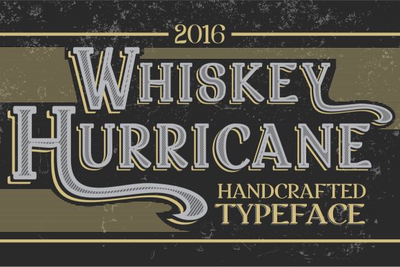 Whiskey Hurricane - Handcrafted Letters for Bold Labels