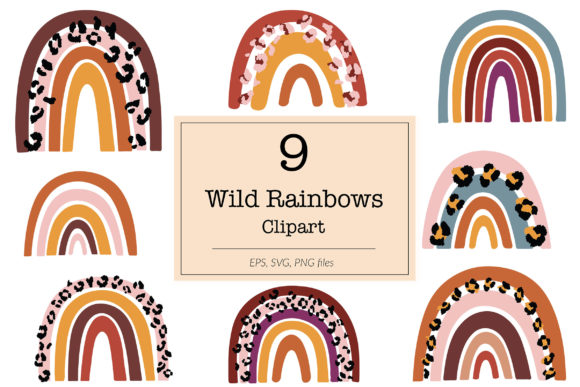 Wild Rainbow SVG Clipart for Vibrant Branding